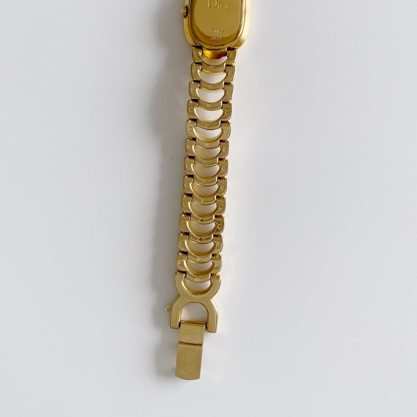 Dior 1990s Oval Gold Plated Watch