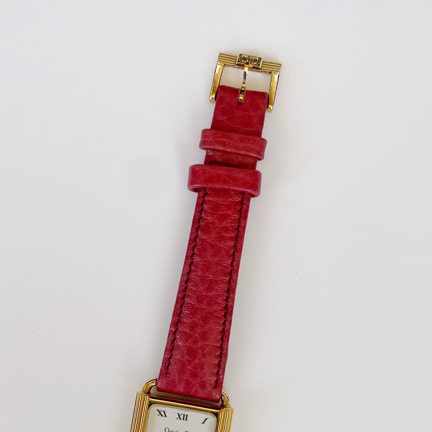 Dior 1990s CD Logo Dial Tank Watch