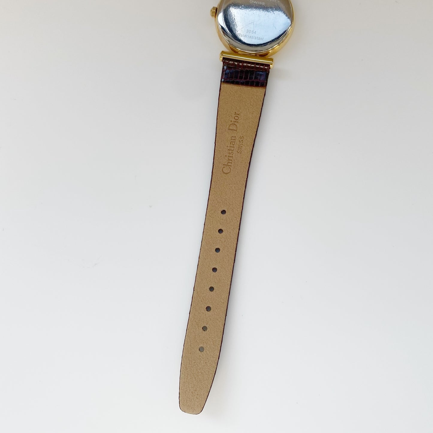 Dior 1990s Gold Plated Round Watch