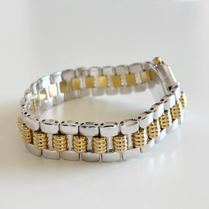 Dior 1990s Octagon Two Tone Watch