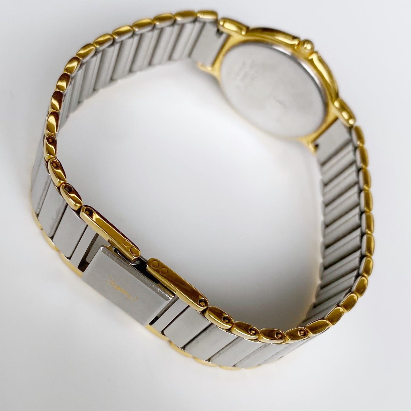 Yves Saint Laurent 1990s Round Two Tone Watch