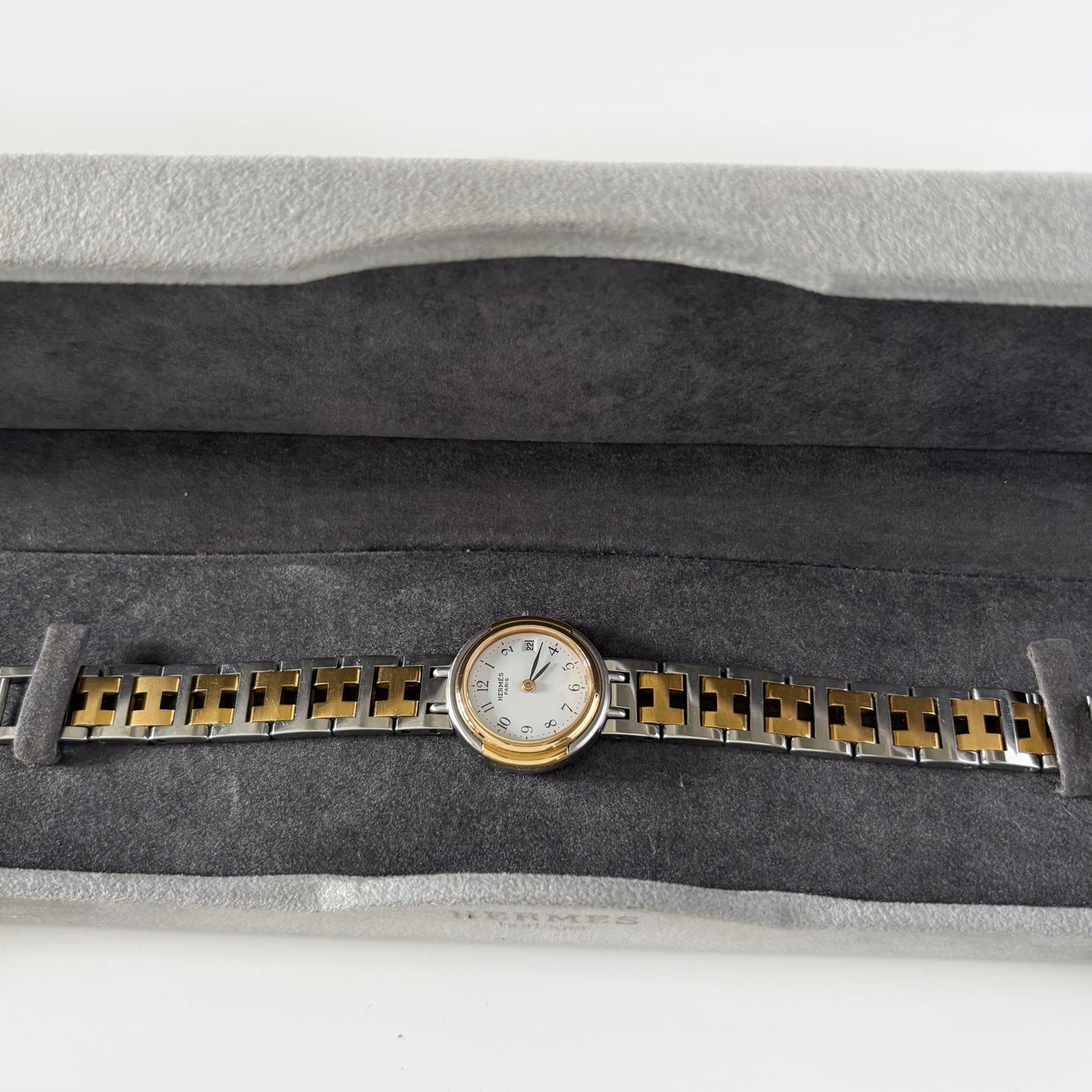 Hermes 1990s Windsor Two Tone Watch