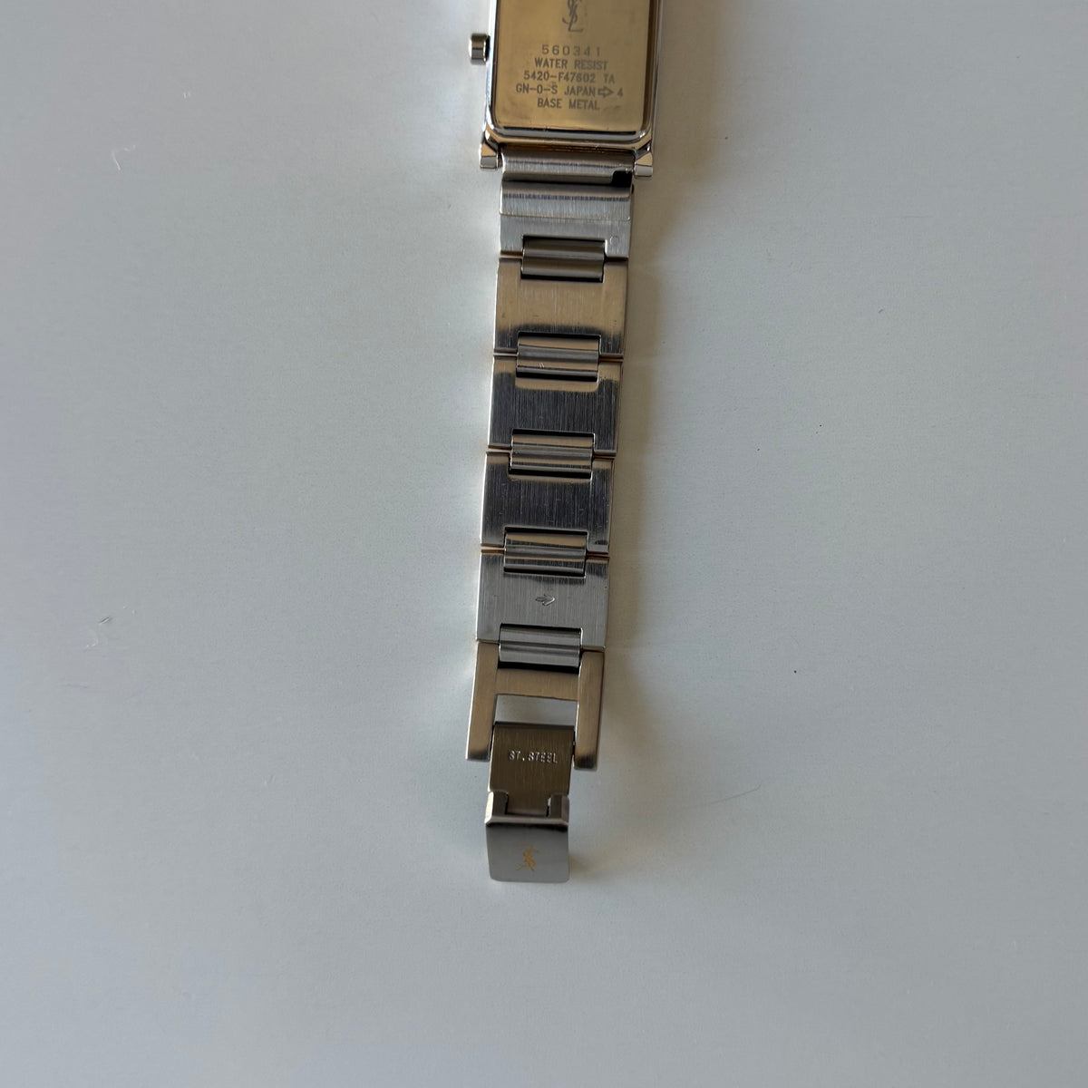Yves Saint Laurent 1990s Square Dial Two-Tone Gold-Plated Watch