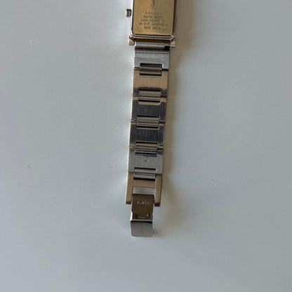 Yves Saint Laurent 1990s Square Dial Two-Tone Gold-Plated Watch