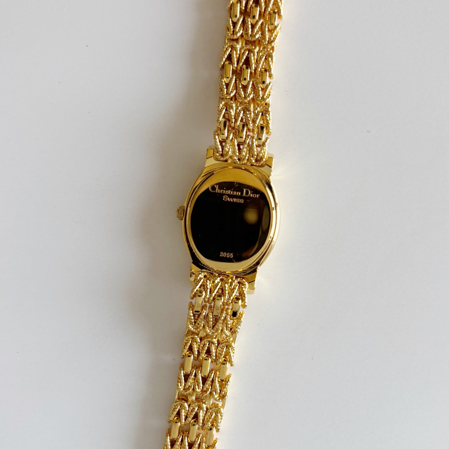 Dior 1990s Oval Dial Gold Plated Watch