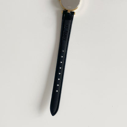 Dior 1990s Seashell Round Dial Gold Plated Watch