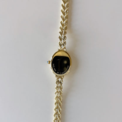 Tiffany 1990s 14K Oval Dial Cocktail Watch