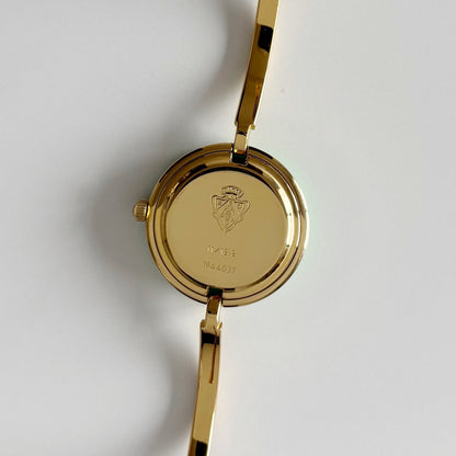Gucci 1990s Interchangeable Bezel Gold Plated Watch with 12 bezels, case