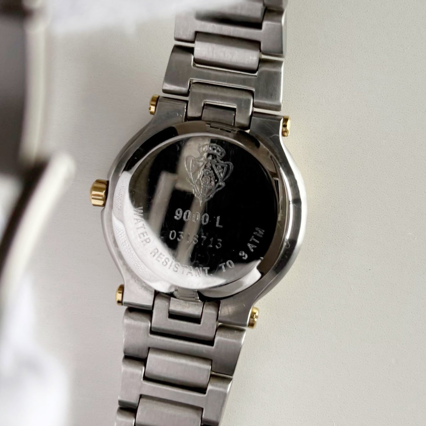Gucci 1990s Date Round Dial Two Tone Watch