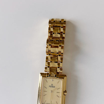Fendi 1990s Tank Gold Plated Watch Limited Edition (only 2,500 pieces made)