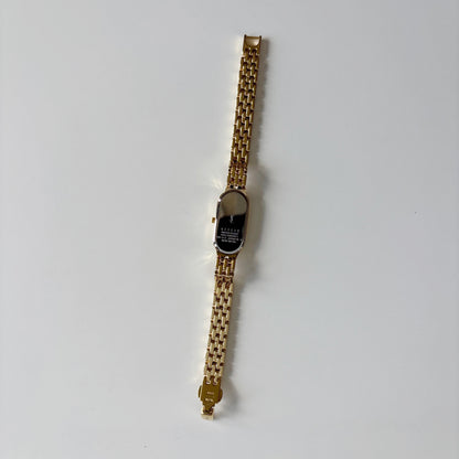Yves Saint Laurent 1990s Oval Dial Gold Plated Watch