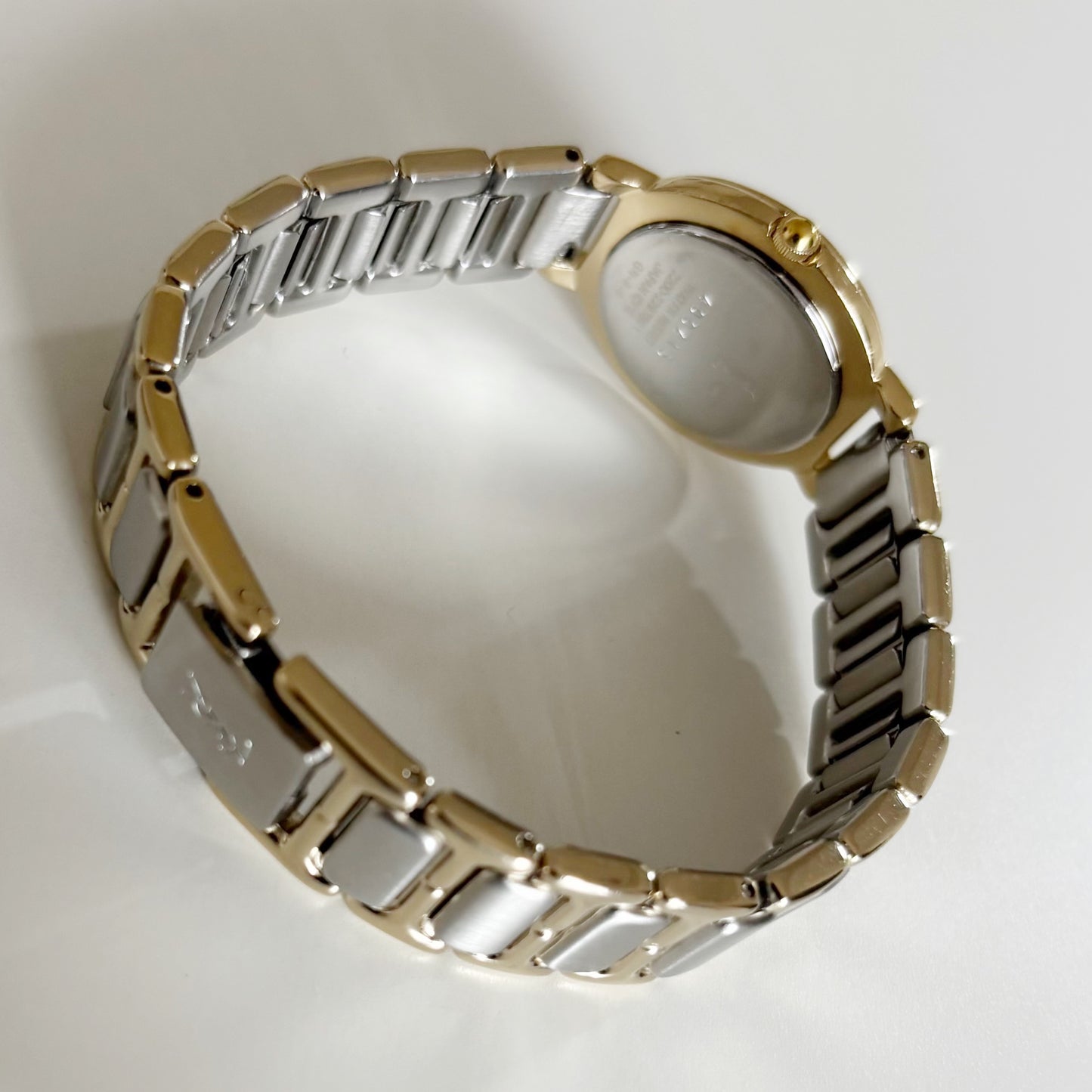 Yves Saint Laurent 1990s Black Dial Two Tone Watch