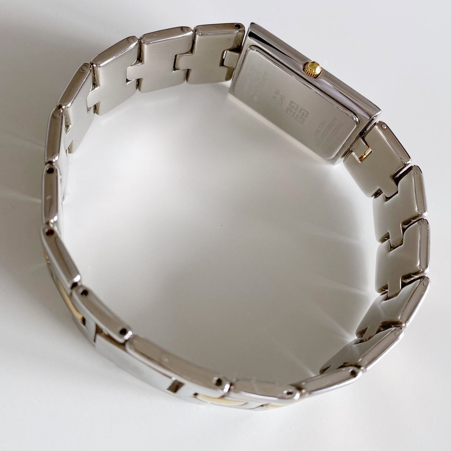 Givenchy 1990s Tank Two Tone Watch