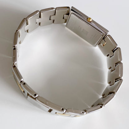 Givenchy 1990s Tank Two Tone Watch