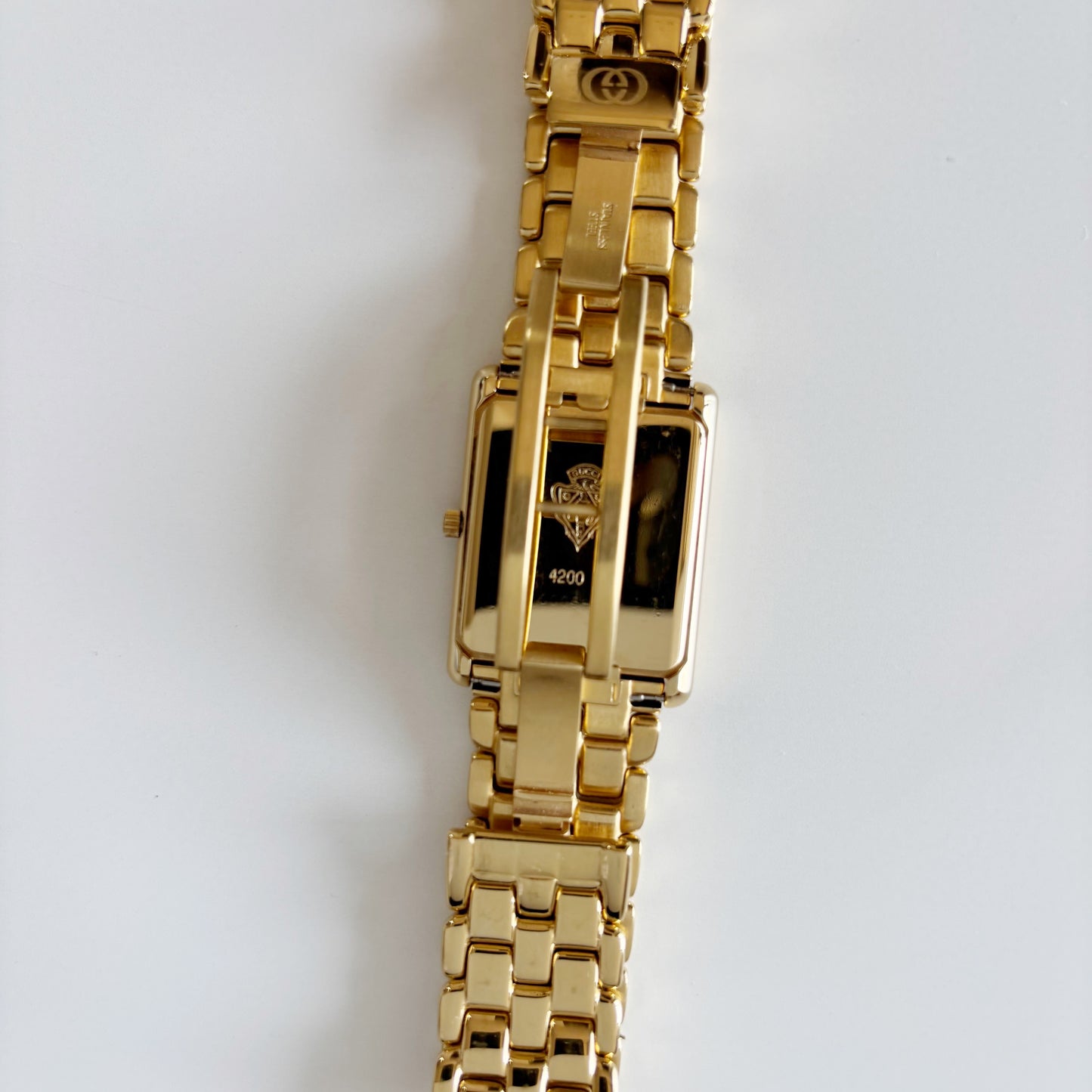 Gucci 1990s Tank Gold Plated Watch (Large)
