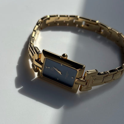 Givenchy 1990s Tank Gold Plated Watch