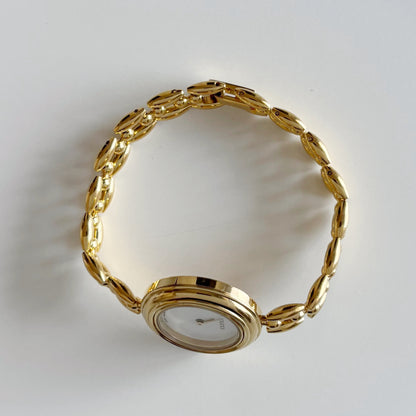 Gucci 1990s Interchangeable Bezel Gold Plated Watch with 6 bezels, case (160mm)