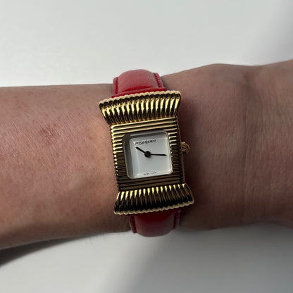 Yves Saint Laurent 1990s Ribbon Gold Plated Watch