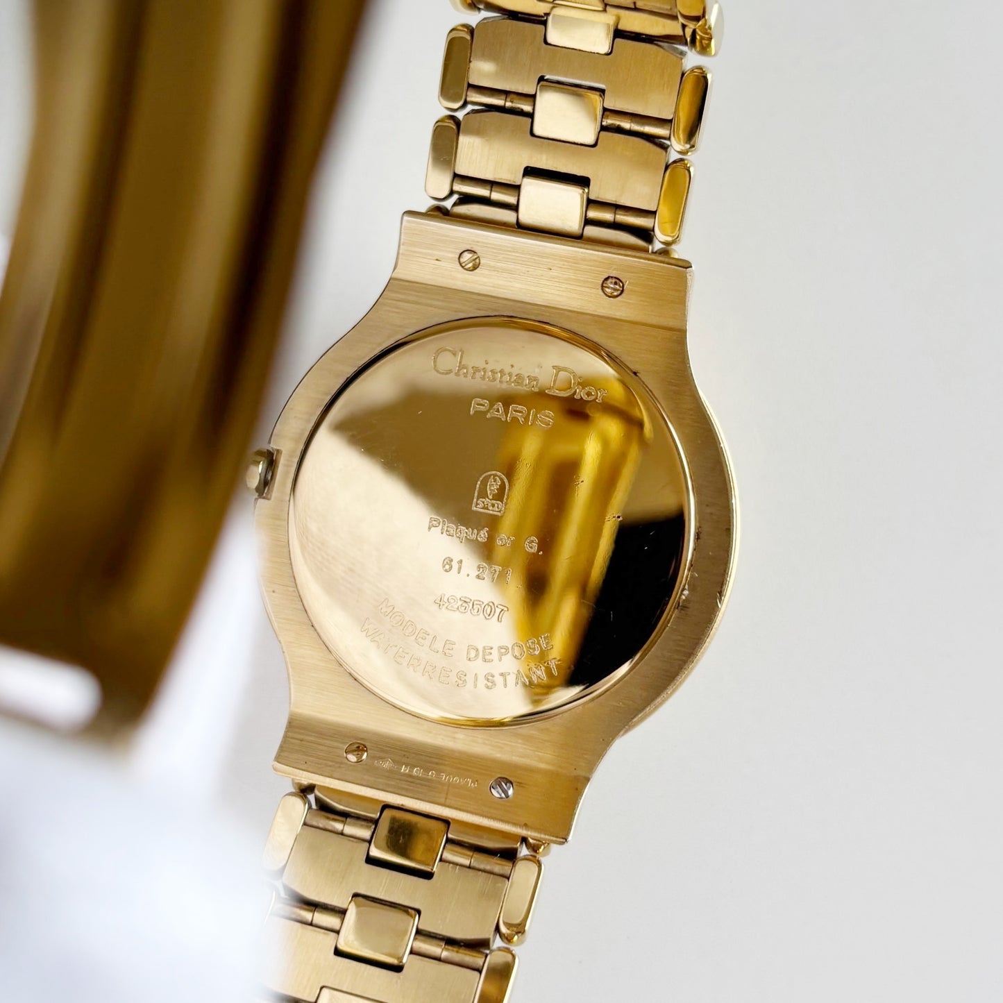 Dior 1990s Moon Phase Triple Calendar Gold Plated Watch