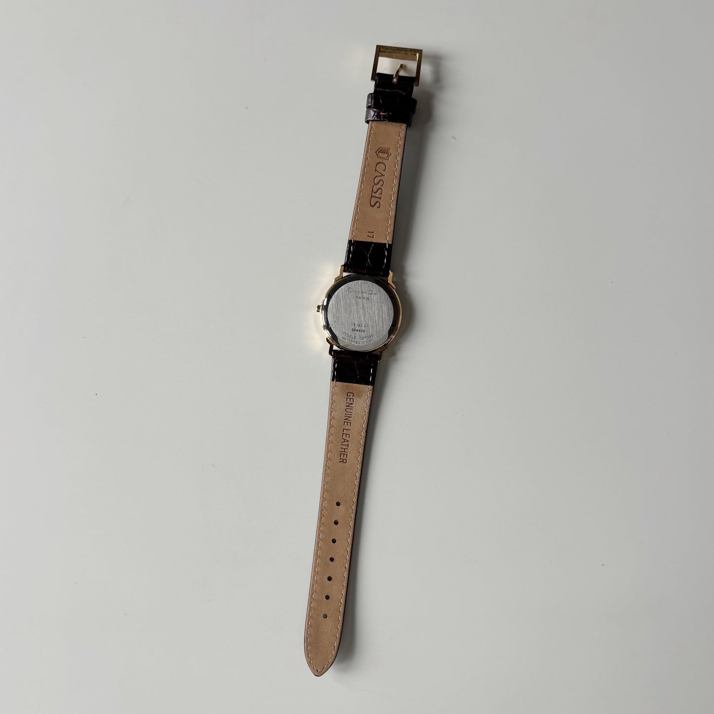 Dior 1990s Round Dial Date Gold Plated Watch (Large)
