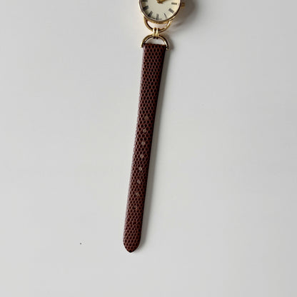Gucci 1990s Round Dial Horsebit Gold Plated Watch