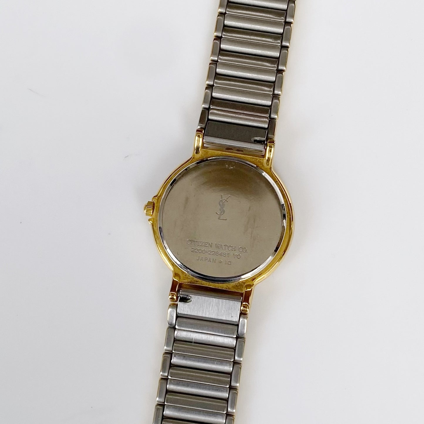 Yves Saint Laurent 1990s Two Tone Round Watch