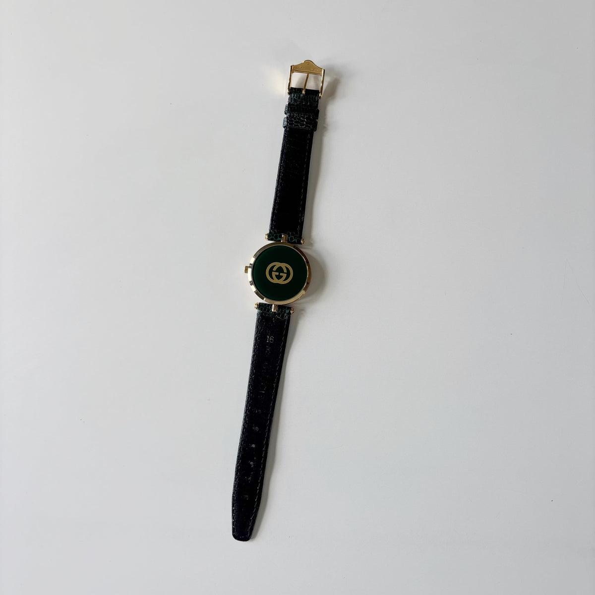 Gucci 1990s Round Dial Sherry Gold-Plated Watch (Large)