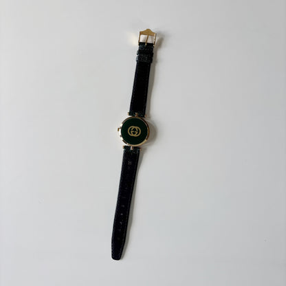 Gucci 1990s Round Dial Sherry Gold-Plated Watch (Large)