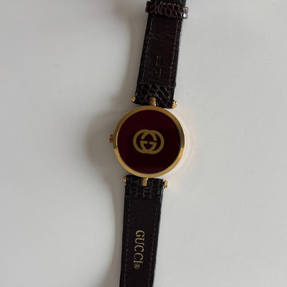 Gucci 1980s Sherry Round Dial Gold Plated Watch (Large)
