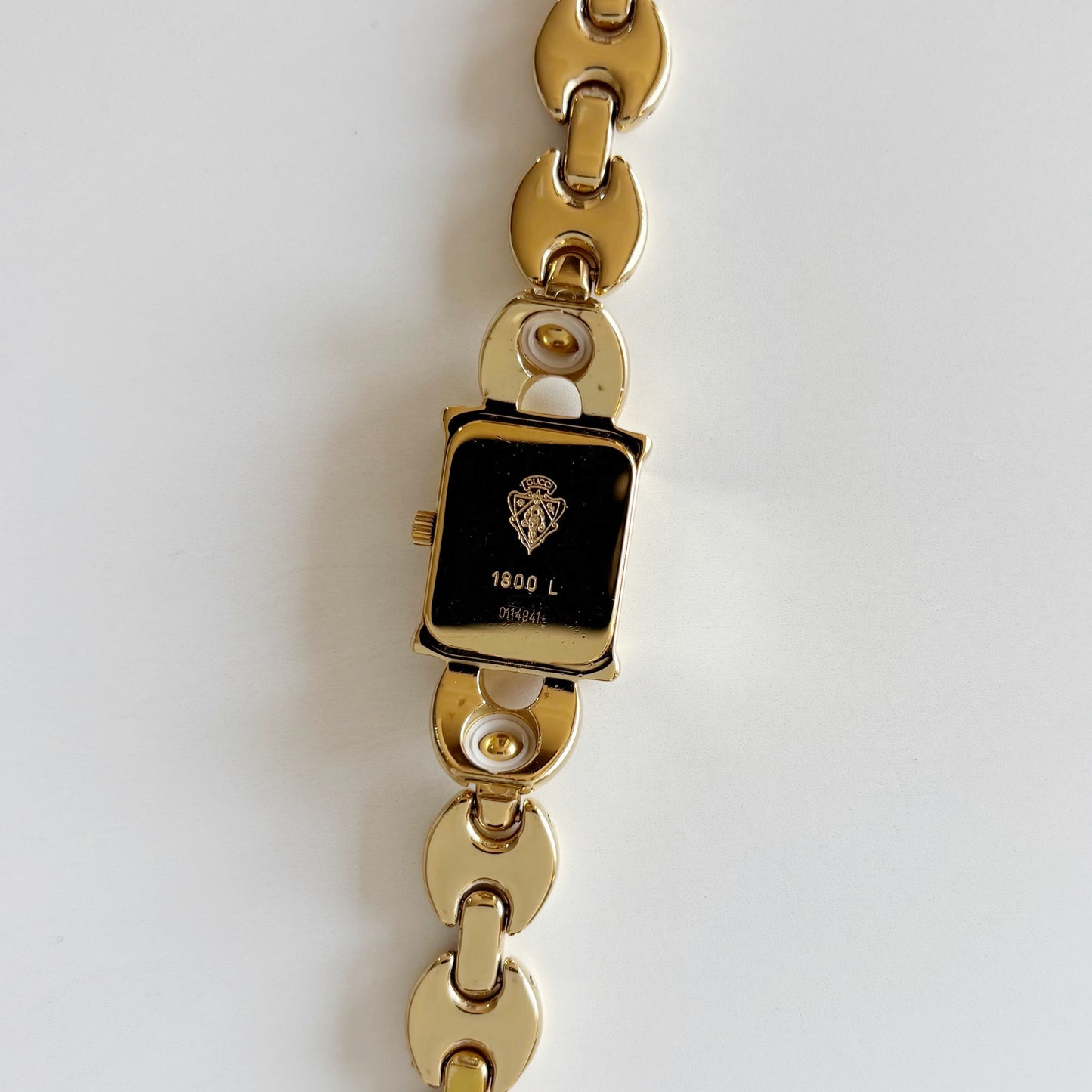 Gucci 1990s Interchangeable Strap Gold Plated Watch with 3 straps, case