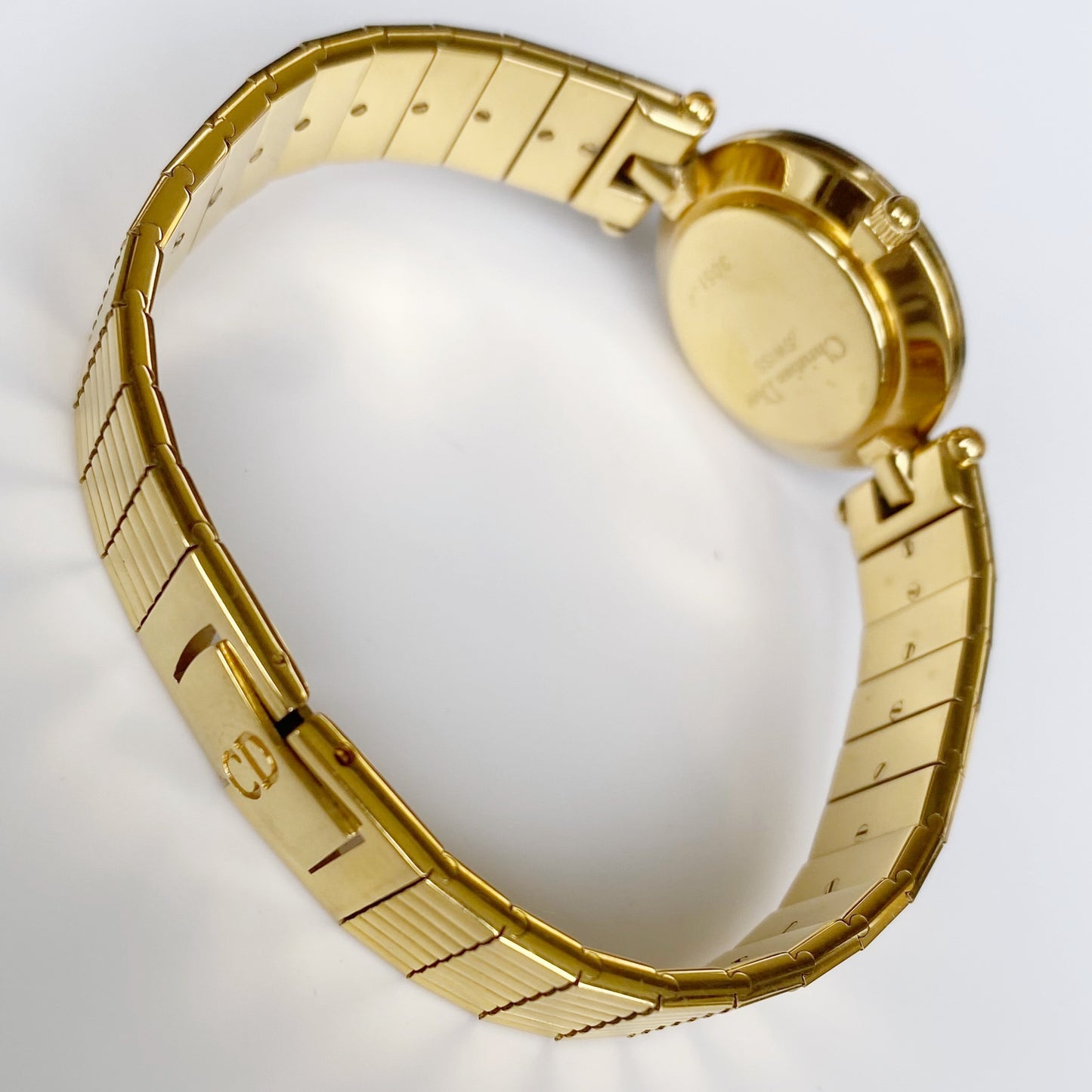 Dior 1990s Gold Plated Round Watch