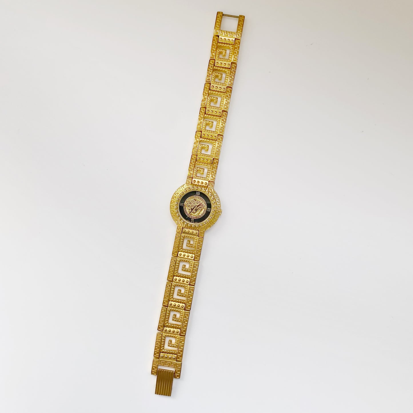 Gianni Versace Signature 1990s 18K Gold Plated Watch