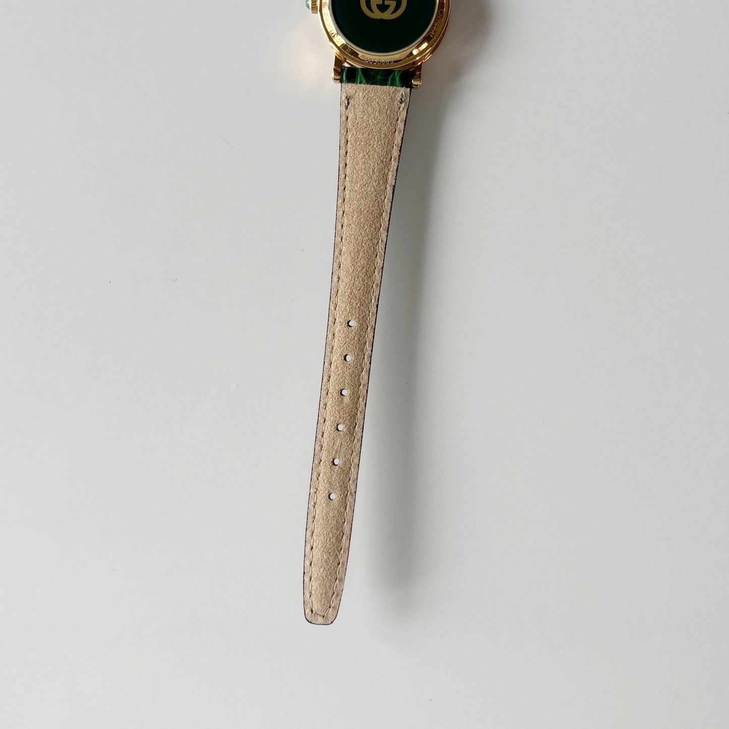 Gucci 1990s Date Round Dial Gold Plated Watch