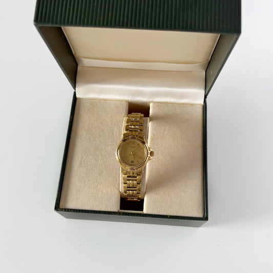 Gucci 1990s Date Gold Plated Watch