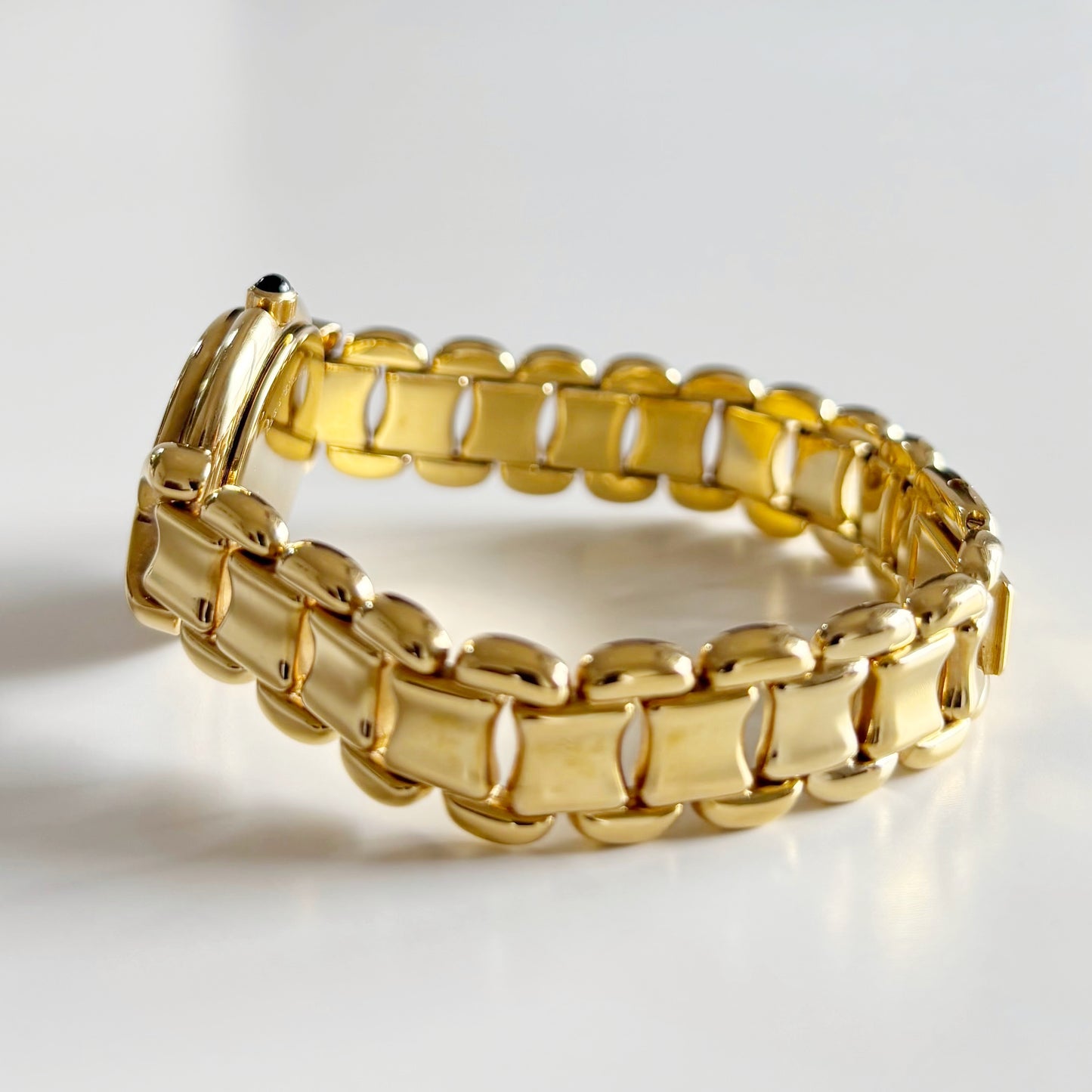 Fendi 1990s Seashell Dial Gold Plated Watch
