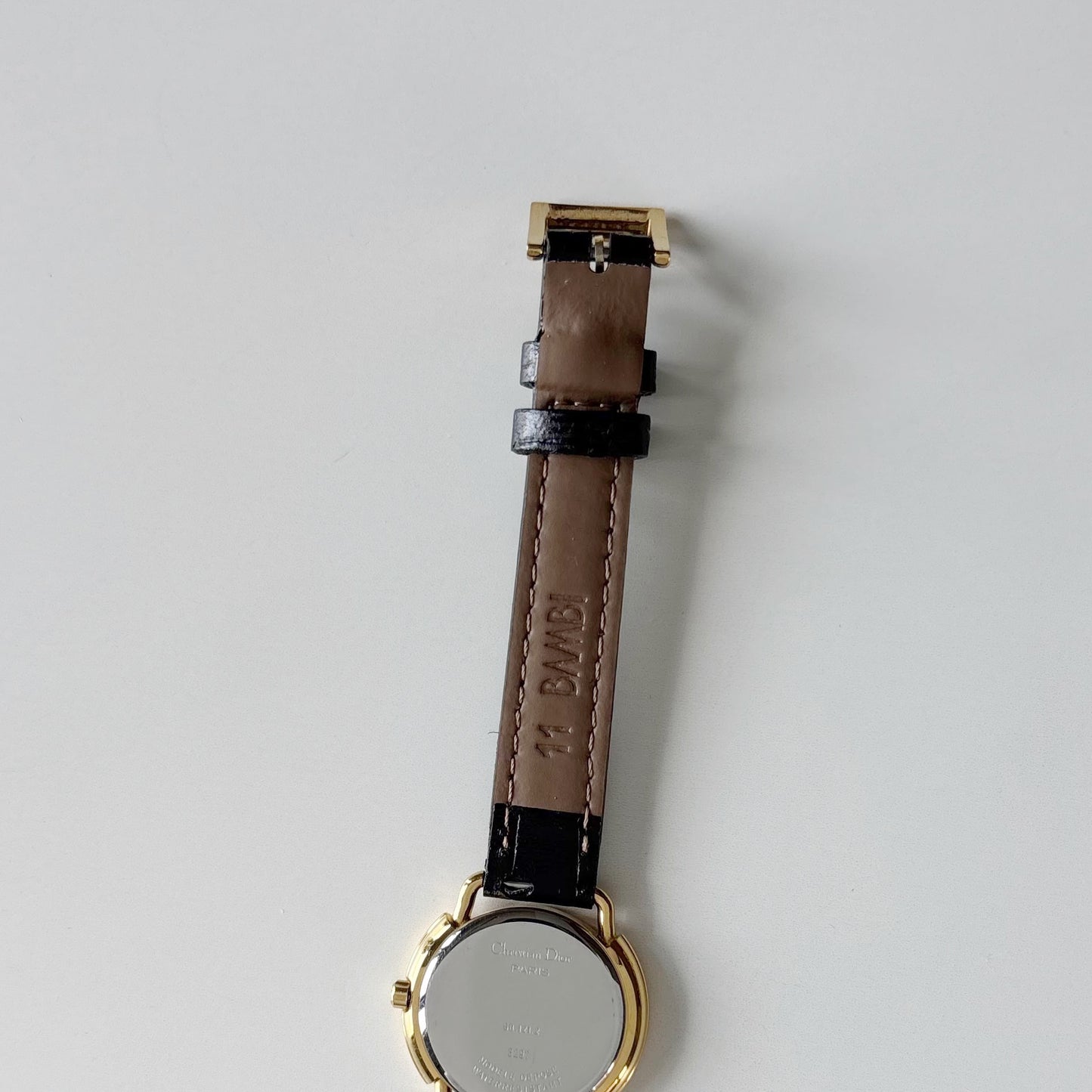 Dior 1990s Seashell Round Dial Gold Plated Watch