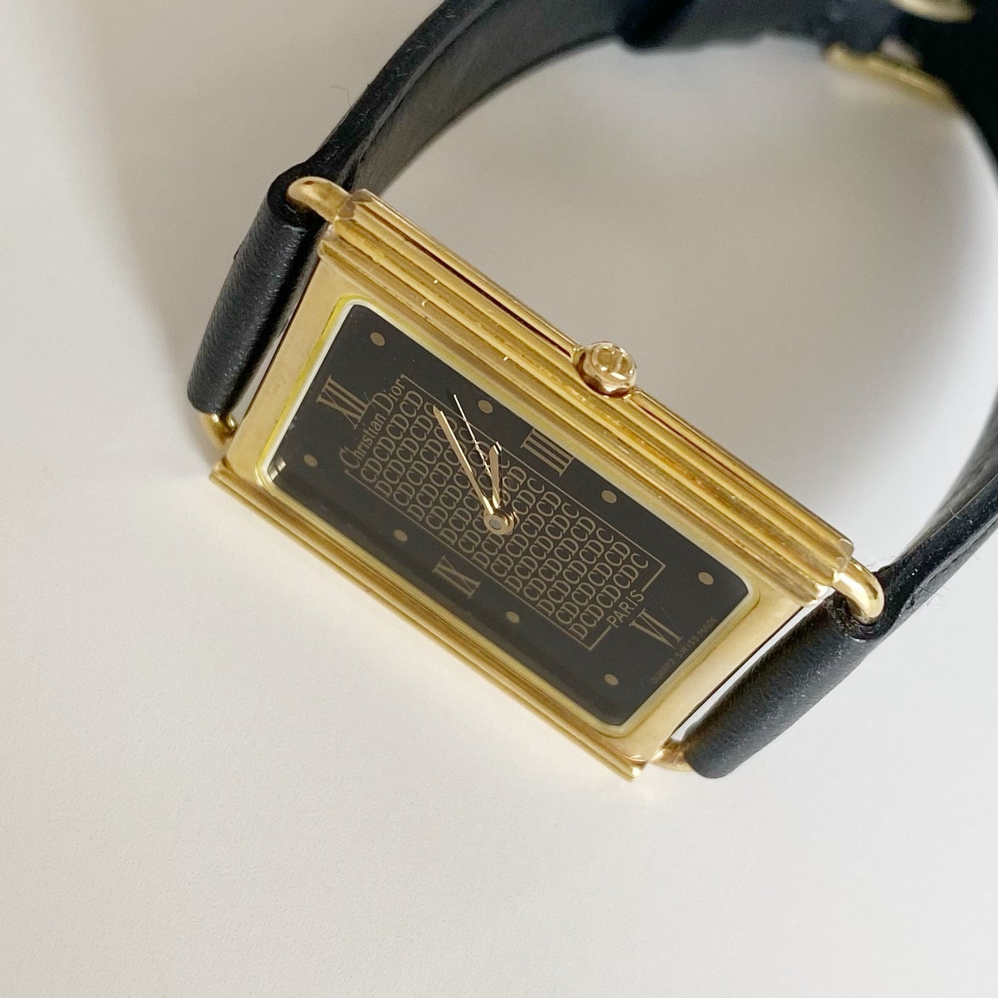 Dior 1990s Gold Plated Tank Watch (Large)