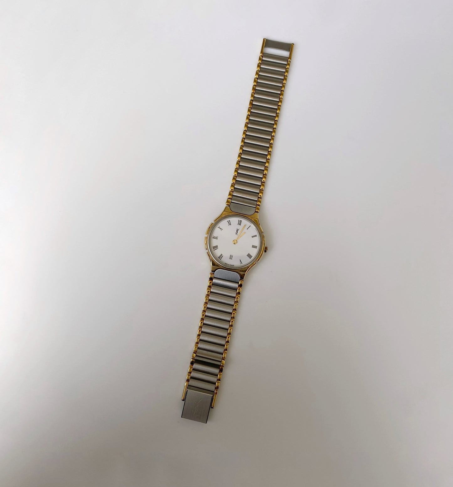 Yves Saint Laurent 1990s Two Tone Watch