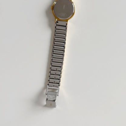 Yves Saint Laurent 1990s Round Dial Two Tone Watch