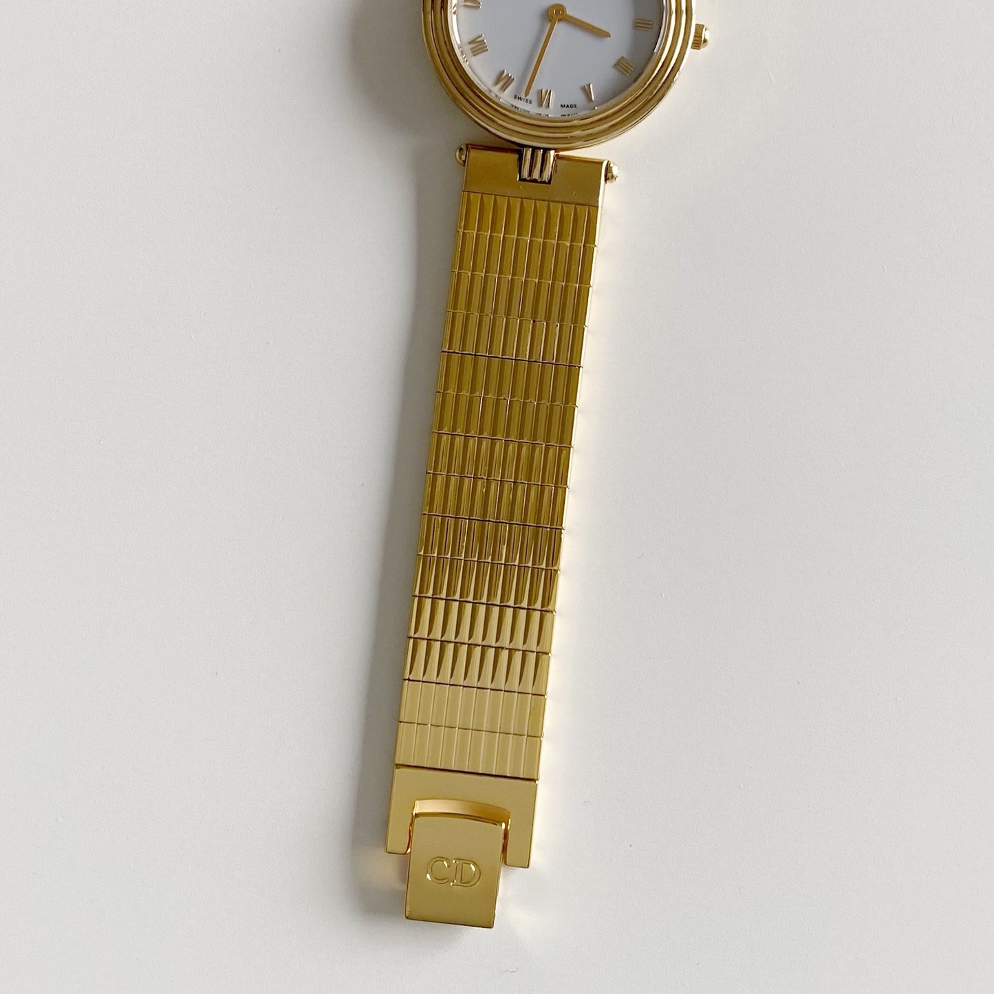 Dior 1990s Round Dial Gold Plated Watch (Large)