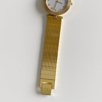Dior 1990s Round Dial Gold Plated Watch (Large)