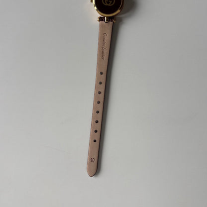 Gucci 1990s Sherry Round Dial Gold Plated Watch