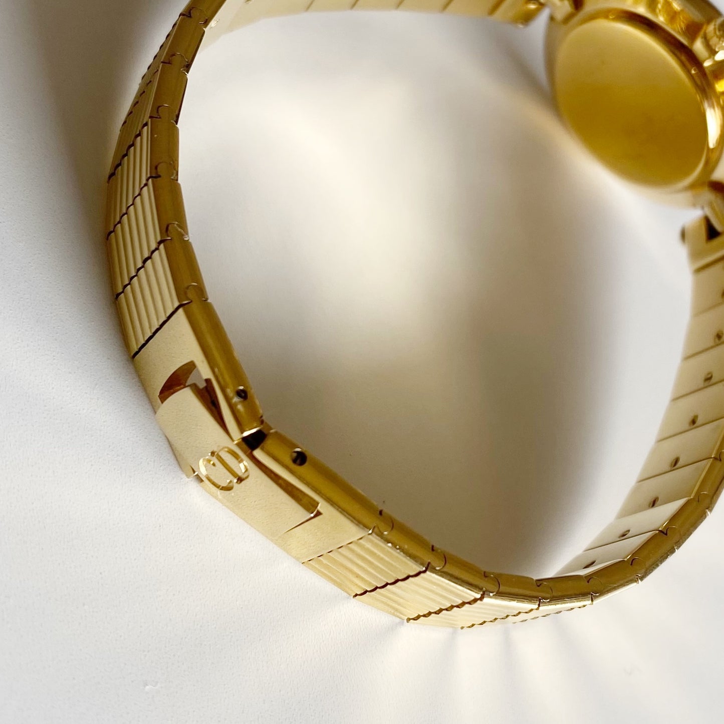 Dior 1990s Round Dial Gold Plated Watch