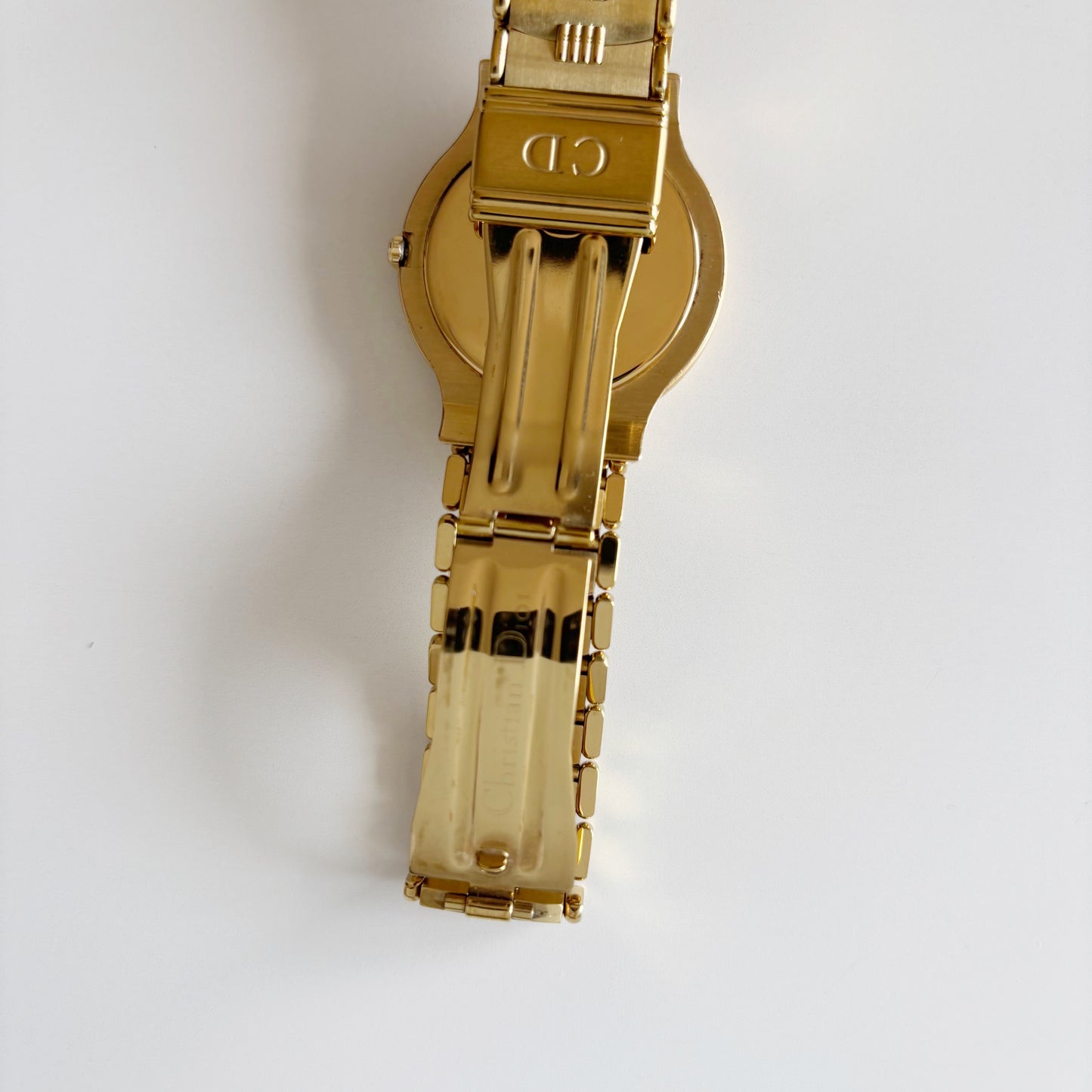 Dior 1990s Moon Phase Triple Calendar Gold Plated Watch