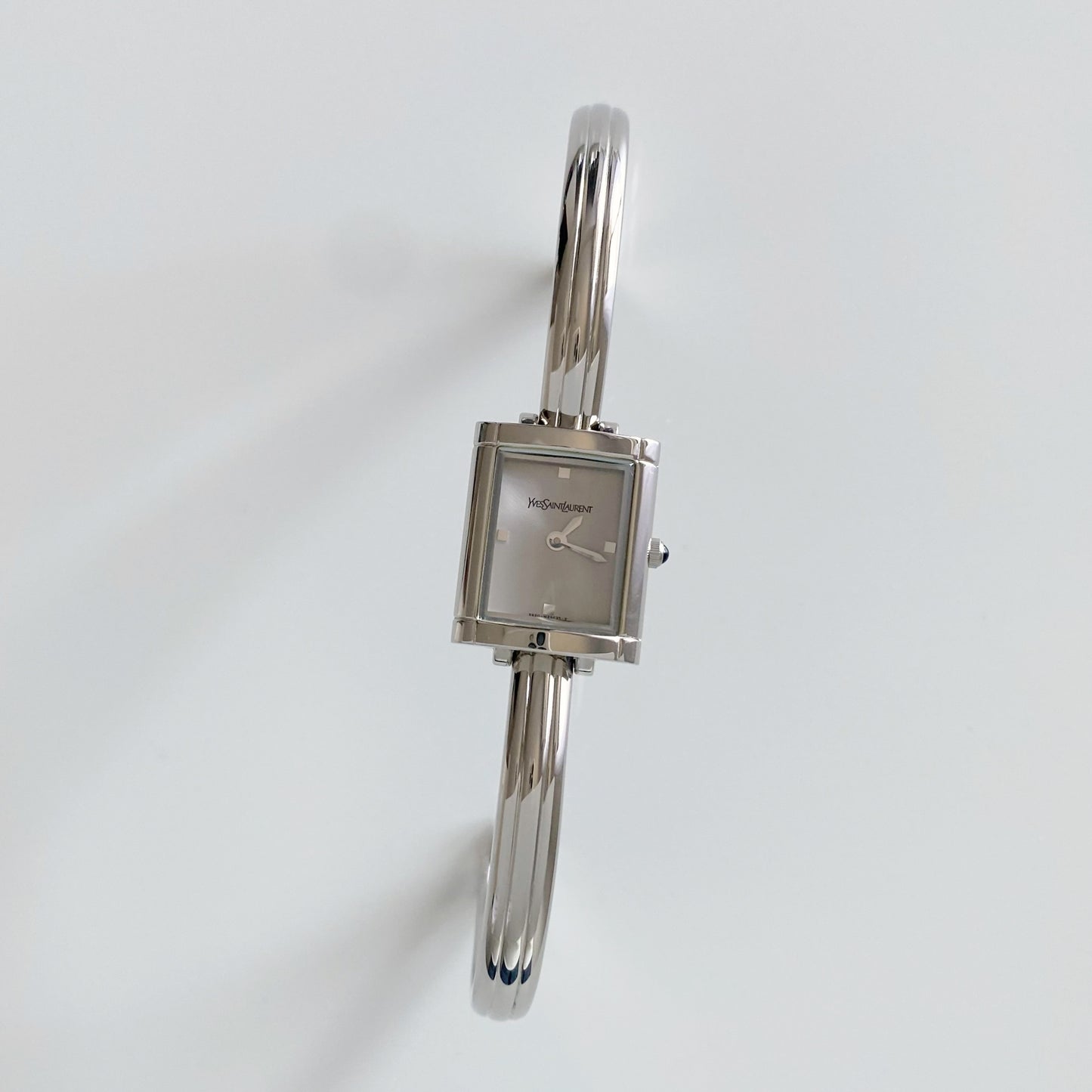 Yves Saint Laurent 1990s  Silver Bangle Watch