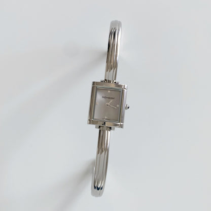 Yves Saint Laurent 1990s  Silver Bangle Watch