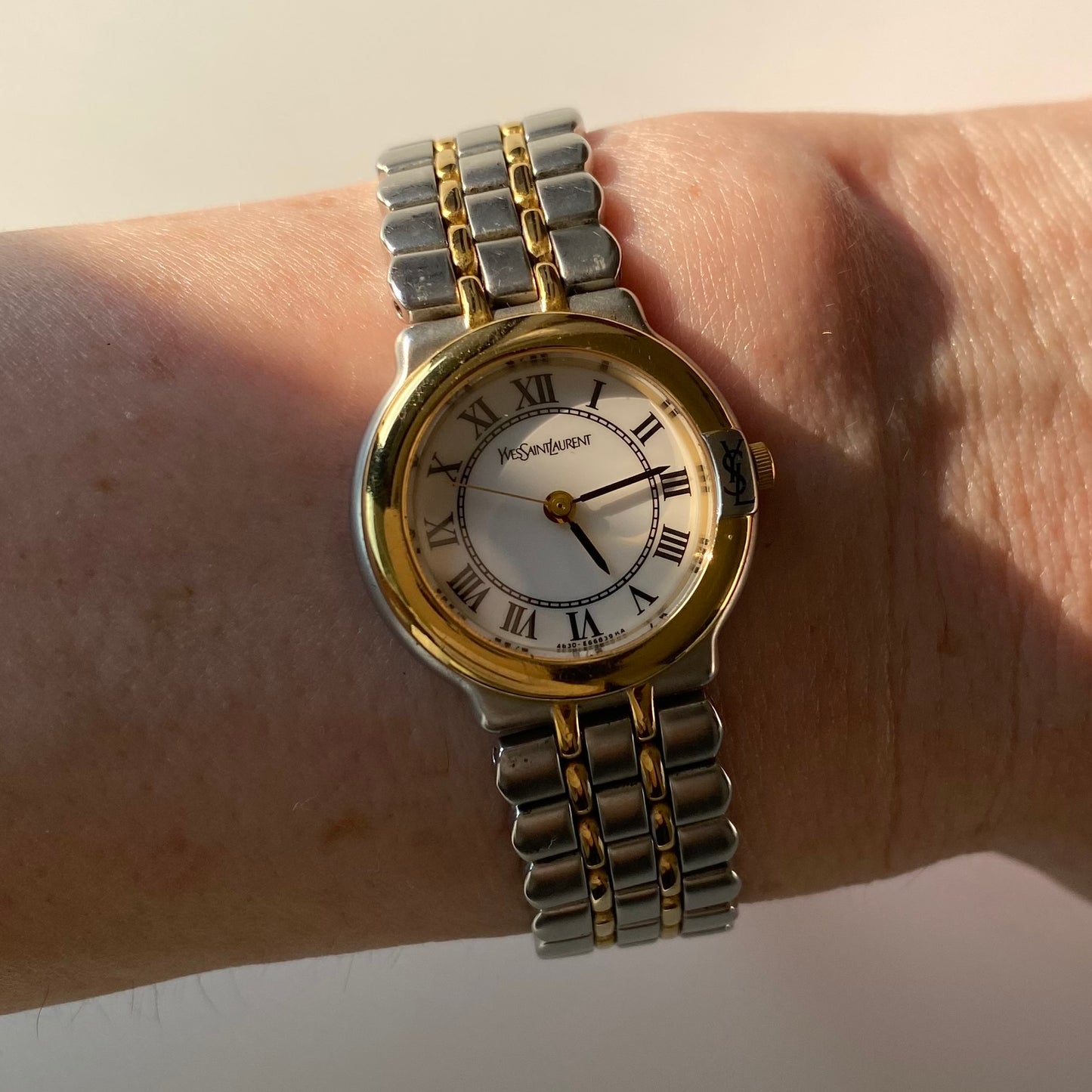 Yves Saint Laurent 1990s Two Tone Watch