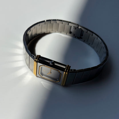 Yves Saint Laurent 1990s Reverso Two Tone Watch