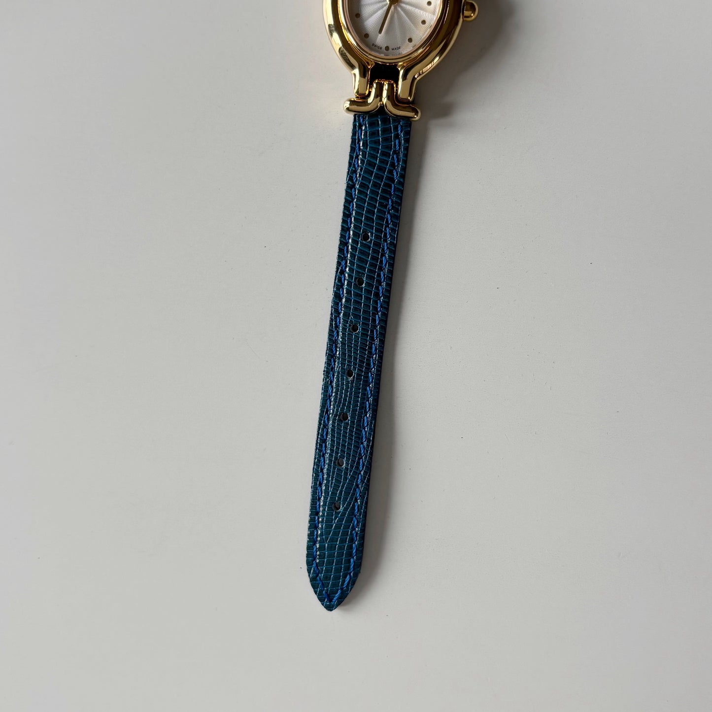 Fendi 1990s Interchangeable Strap Gold Plated Watch with 5 straps, case