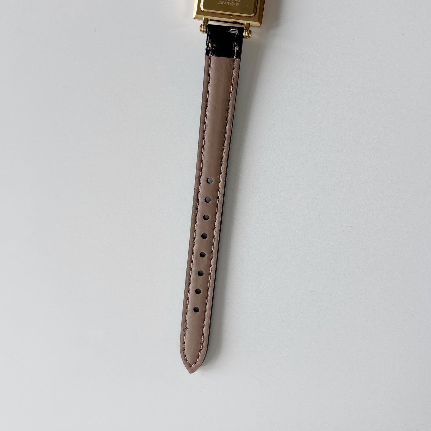 Yves Saint Laurent 1990s Square Dial Gold Plated Watch